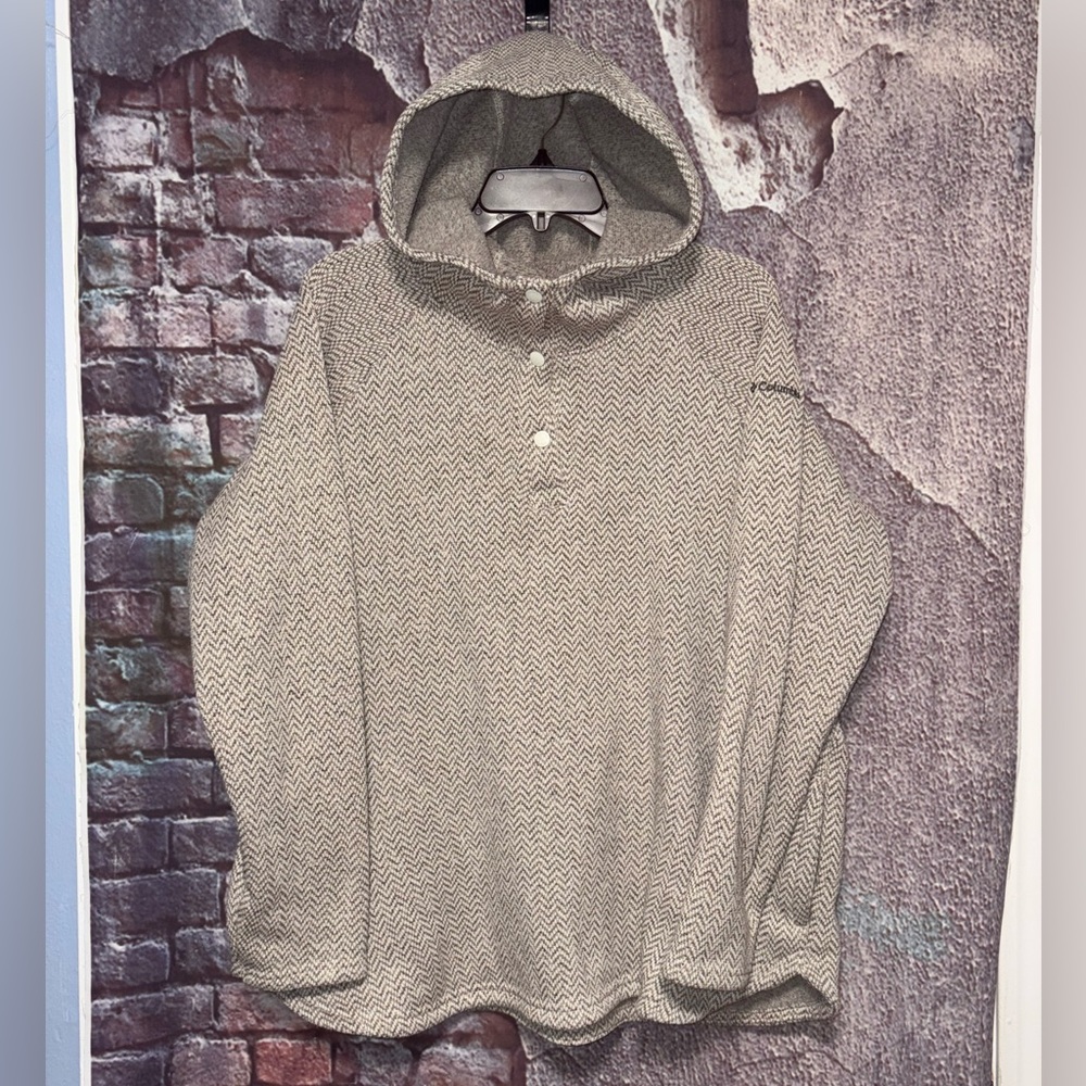 SOLD**Columbia Womens Darling Days II Chevron Fleece Lined Pullover Hoodie  2x